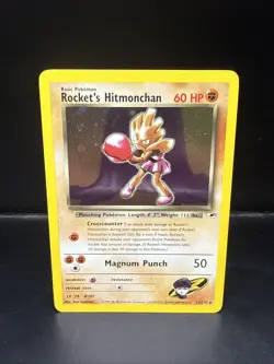 Pokemon TCG Rockets Hitmonchan Holo Rare Card 11/132 Gym Heroes - Image 3