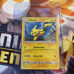 Pikachu SM81 Holo Promo Sun & Moon Black Star Promo Pokemon Card 2017 - Image 1