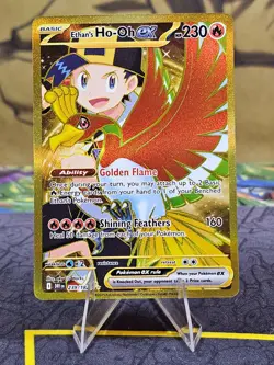 Pokemon TCG Ethan's Ho-Oh ex 239/182 Sv10: Destined Rivals Holo Gold Card NM - Image 1