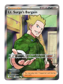 Lt. Surge's Bargain 170/132 Mega Evolution Holo Pokemon Card NM - Image 1