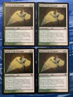 Shield of the Oversoul *PLAYSET* Magic MtG x4 Shadowmoor NM Enchantment Aura Edh - Image 1