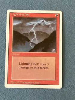 Lightning Bolt, Revised Edition, Magic the Gathering MTG - Image 1