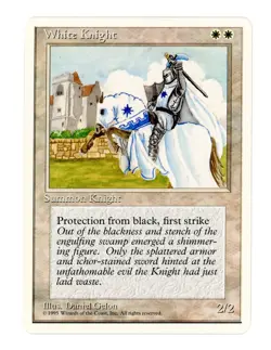 White Knight - Magic the Gathering MTG - 4th Edition 1995 - Image 1