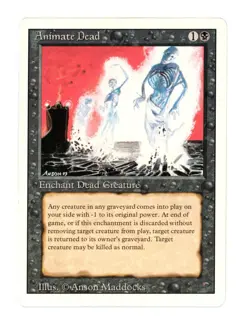 MTG Magic the Gathering Animate Dead - Revised Edition LP - Image 1