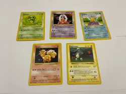 Shadowless Pokemon Base Set Lot Vulpix Caterpie Jynx Magnemite Squirtle - Image 1
