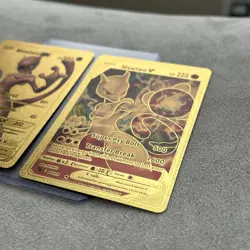 Mewtwo GX 190 & V 220 Pokemon Gold Foil FAN ART Card Embossed Cards - Image 4