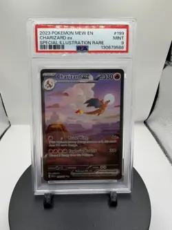 2023 Pokemon Charizard ex SIR #199 PSA 9 MINT Special Illustration Rare - Image 1