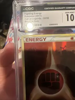 Pokemon Fighting Energy #93/95 2011 Call of Legends CGC 10 Gem Mint Holo Rare - Image 5