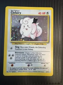 Pokemon TCG Clefairy 5/102 Holo Base Set Unlimited - Image 1