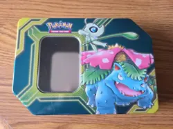 *Scratched* 2019 Pokemon TCG EMPTY Celebi & Venusaur Tag Team Tin - Image 1