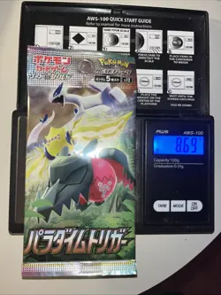 Heavy 8.69g Pokemon Sealed Paradigm Trigger Japanese Booster Pack - Image 1