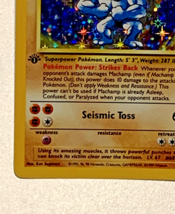 Machamp 1st Edition Holo 8/102 NM WOTC TCG Rare 1999 Pokemon - Image 4