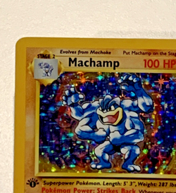Machamp 1st Edition Holo 8/102 NM WOTC TCG Rare 1999 Pokemon - Image 5