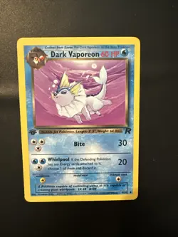 Pokemon TCG Dark Vaporeon Team Rocket 45 Regular 1st Edition Uncommon LP - Image 1