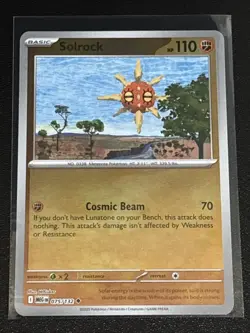 Pokemon TCG Mega Evolution Solrock Reverse Holofoil 075/132 NM - Image 1