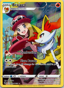 2022 Braixen Pokemon • Ultra Rare • TG01/TG30 Silver Tempest Trainer Gallery NM - Image 1