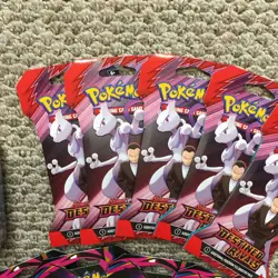 Pokemon Booster Pack Lot 5 Phantasmal Flames 5 Destined Rivals 4 Prismatic Tin - Image 2