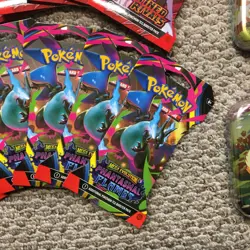 Pokemon Booster Pack Lot 5 Phantasmal Flames 5 Destined Rivals 4 Prismatic Tin - Image 4