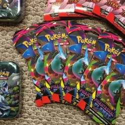 Pokemon Booster Pack Lot 5 Phantasmal Flames 5 Destined Rivals 4 Prismatic Tin - Image 5