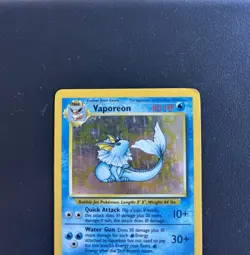 Pokemon Vaporeon 12/64 Jungle Holofoil No Symbol Misprint Heavily Played - Image 3