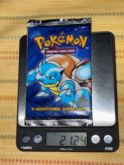 Heavy Pokemon Base Set Black Triangle Error Booster Pack 21.24 Grams! - Image 1