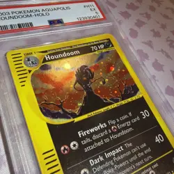 2003 POKEMON AQUAPOLIS #H11 HOUNDOOM-HOLO PSA 5 - Image 3