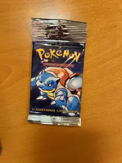 1999 Pokemon Base Set Unlimited Bkastoise Art Booster Pack Long Crimp 21 G - Image 5