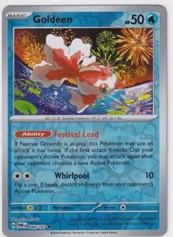 Goldeen (Rev Holo) 44/167 - Twilight Masquerade Pokemon TCG - PACK FRESH MINT - Image 1