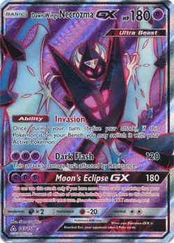 Heavily Played Dawn Wings Necrozma GX - 143/156 - Full Art Ultra Rare Pokemon Ul - Image 1