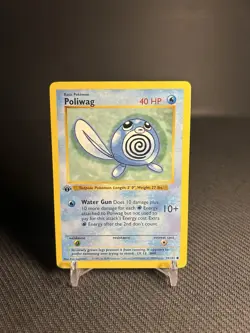 Pokemon TCG Poliwag 59/102 Base Set (Shadowless) Common MP - Image 1