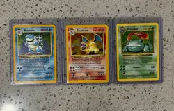 Pokemon CHARIZARD BLASTOISE & (VENUSAUR Shadowless) Rare Base Set Big 3 WOTC - Image 2