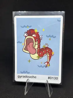 Gyradouche (Gyarados) #130 - Set Hit Holo - Gen 1 Pookiemoot Fan Art - Pokemon - Image 1