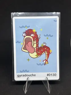 Gyradouche (Gyarados) #130 - Set Hit Holo - Gen 1 Pookiemoot Fan Art - Pokemon - Image 2