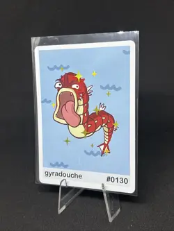 Gyradouche (Gyarados) #130 - Set Hit Holo - Gen 1 Pookiemoot Fan Art - Pokemon - Image 3