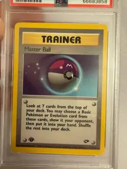 2000 Pokemon 1st Edition Master Ball Trainer - Gym Challenge 116/132 PSA 9 Mint! - Image 3