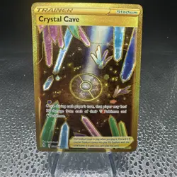 Pokemon TCG Crystal Cave 230/203 Gold Secret Rare Evolving Skies Near Mint - Image 1