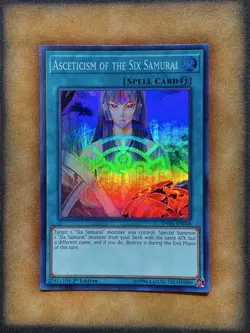Yugioh Asceticism Of The Six Samurai SPWA-EN048 Super Rare 1st Ed LP - Image 1