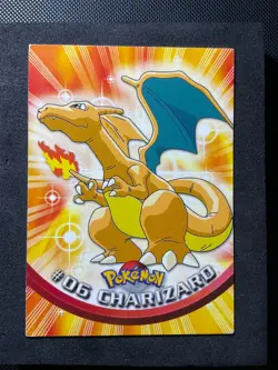 CHARIZARD #06 - GREEN Logo - NON-HOLO - SERIES 1 - TOPPS Pokemon Card - LP - Image 1