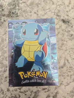 Squirtle 2 of 5 Topps 1999 Chrome Oversized Box Topper Series 1 Pokemon Card - Image 1
