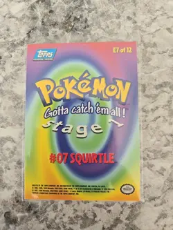 Squirtle 2 of 5 Topps 1999 Chrome Oversized Box Topper Series 1 Pokemon Card - Image 2