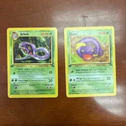Lot Of First Edition Fossil Pokemon Cards Ekans 46/62 Arbok 31/62 - Image 1