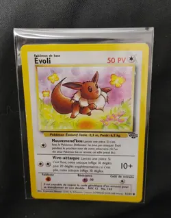 FRENCH Evoli / Eevee Pokemon card 51/64 Jungle Regular - Image 1