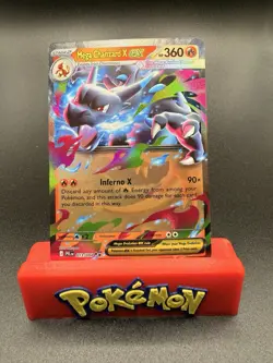 Pokemon TCG Mega Charizard X Ex 013/094 Phantasmal Flames Double Rare NM Card - Image 1