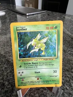 Scyther 10/64 Rare Holo ERROR No Set Symbol Jungle Misprint Pokemon Card - Image 2