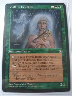 MTG Willow Priestess - Homelands Card # 100 - Image 1