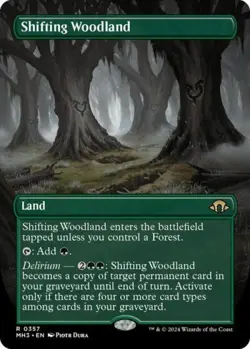 Shifting Woodland (Borderless) -Foil Light Play MTG Modern Horizons 3 - Image 1