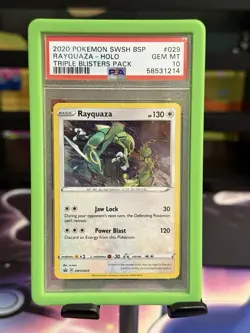 PSA 10 Rayquaza SWSH029 Sword & Shield Holo Black Star Promo Pokemon Card - Image 1
