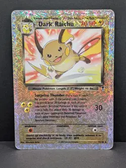 Dark Raichu Legendary Reverse Holo #7/110 Rare WOTC Pokemon TCG Card Firework MP - Image 1