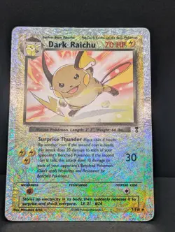 Dark Raichu Legendary Reverse Holo #7/110 Rare WOTC Pokemon TCG Card Firework MP - Image 3