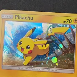 Pikachu SM81 Cosmos Holo Pokemon Card Black Star Promo 2017 MP - Image 4